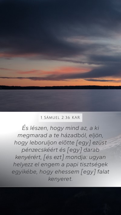 1 Sámuel 2:36 KAR Bible Verse Image