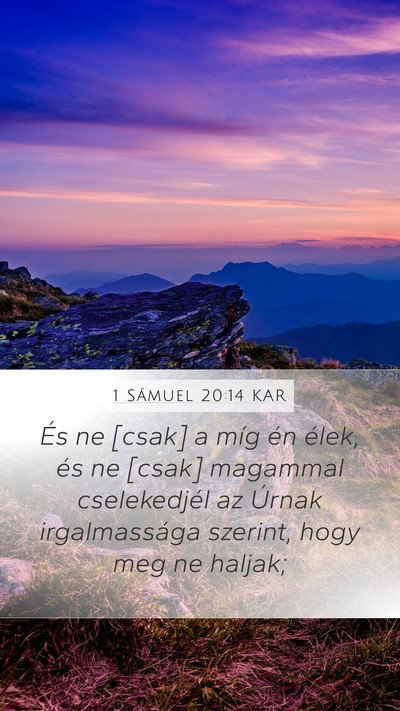 1 Sámuel 20:14 KAR Bible Verse Image