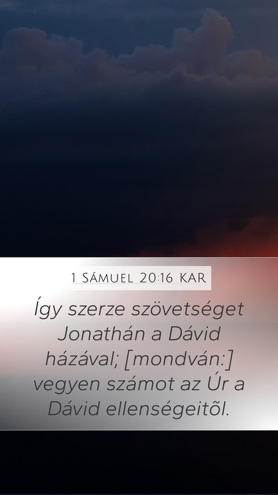 1 Sámuel 20:16 KAR Bible Verse Image