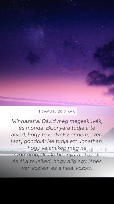 1 Sámuel 20:3 KAR Bible Verse Image