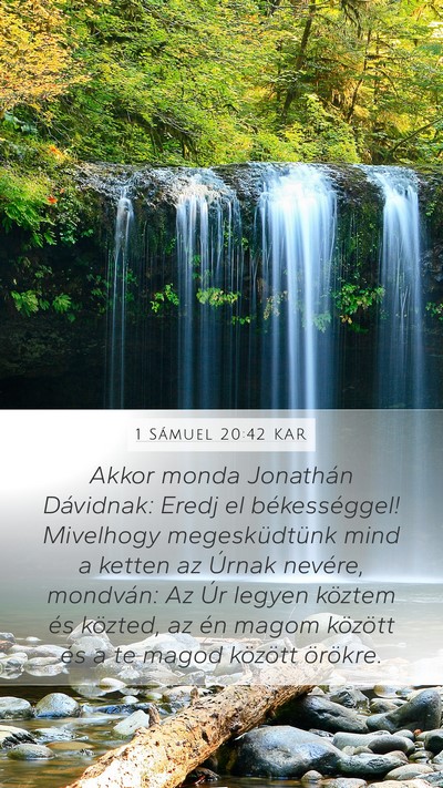 1 Sámuel 20:42 KAR Bible Verse Image