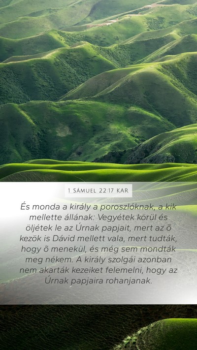 1 Sámuel 22:17 KAR Bible Verse Image