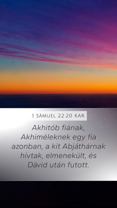 1 Sámuel 22:20 KAR Bible Verse Image