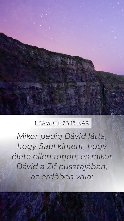 1 Sámuel 23:15 KAR Bible Verse Image