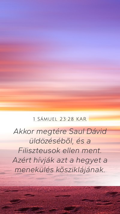 1 Sámuel 23:28 KAR Bible Verse Image