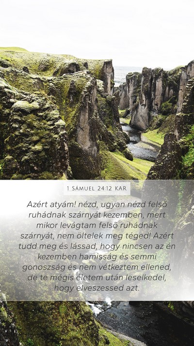 1 Sámuel 24:12 KAR Bible Verse Image