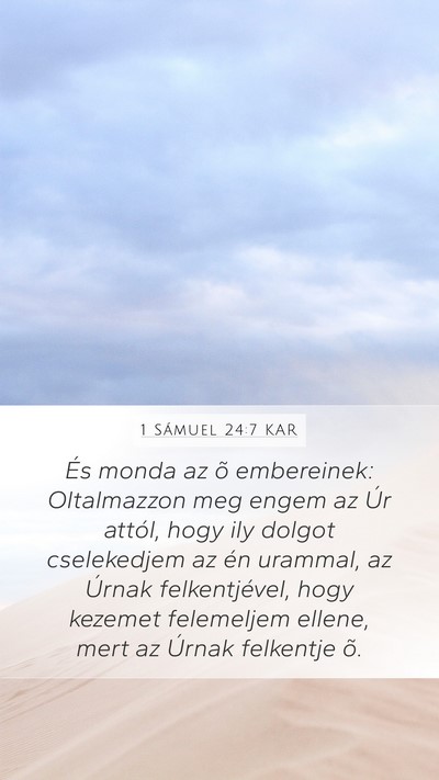 1 Sámuel 24:7 KAR Bible Verse Image