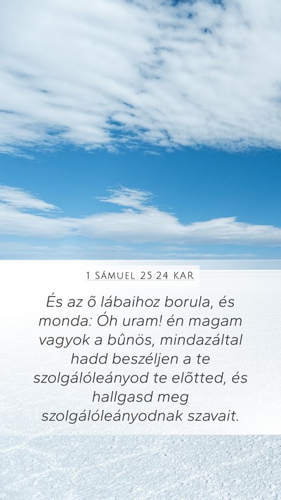 1 Sámuel 25:24 KAR Bible Verse Image