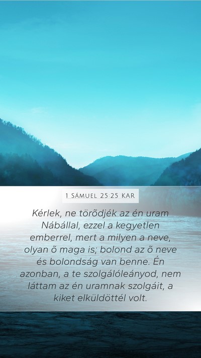 1 Sámuel 25:25 KAR Bible Verse Image