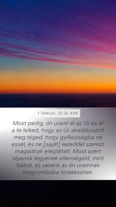 1 Sámuel 25:26 KAR Bible Verse Image