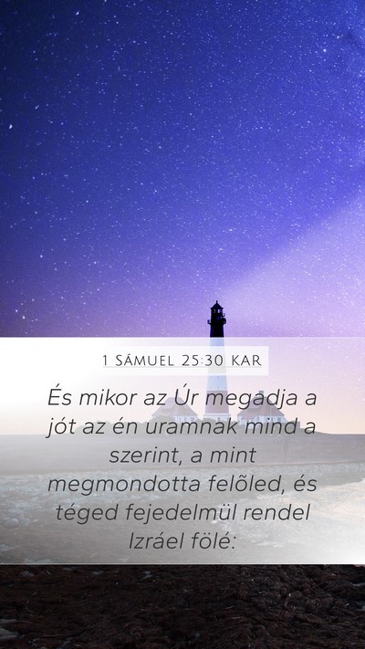 1 Sámuel 25:30 KAR Bible Verse Image