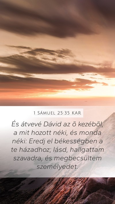 1 Sámuel 25:35 KAR Bible Verse Image