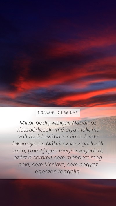 1 Sámuel 25:36 KAR Bible Verse Image