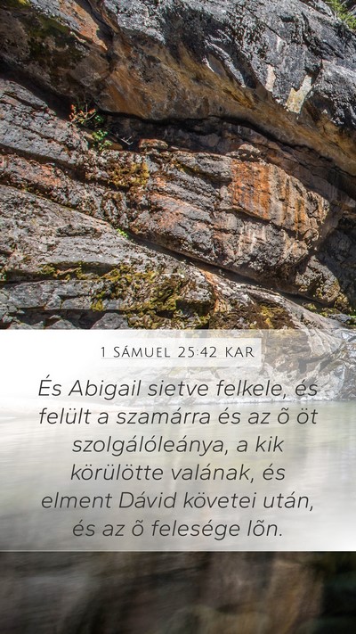 1 Sámuel 25:42 KAR Bible Verse Image