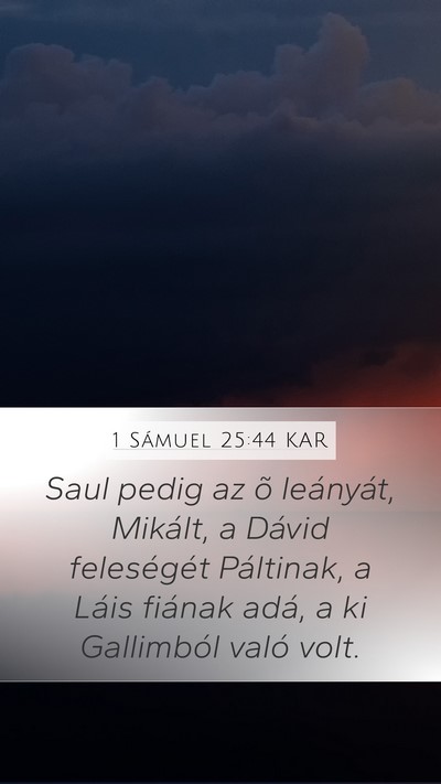 1 Sámuel 25:44 KAR Bible Verse Image
