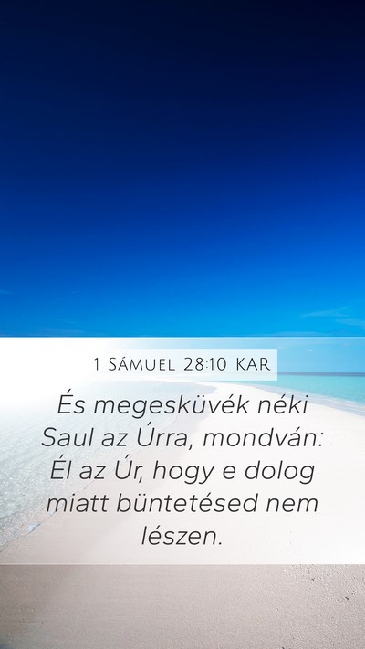 1 Sámuel 28:10 KAR Bible Verse Image