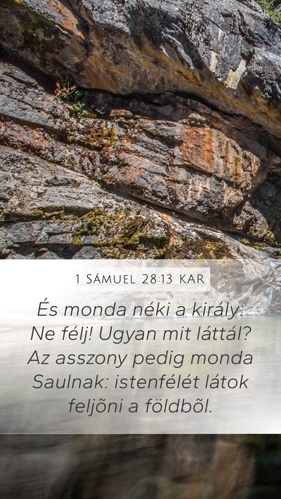 1 Sámuel 28:13 KAR Bible Verse Image