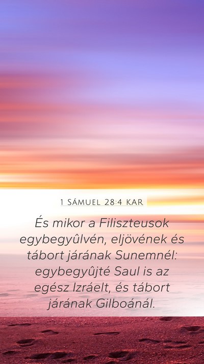 1 Sámuel 28:4 KAR Bible Verse Image