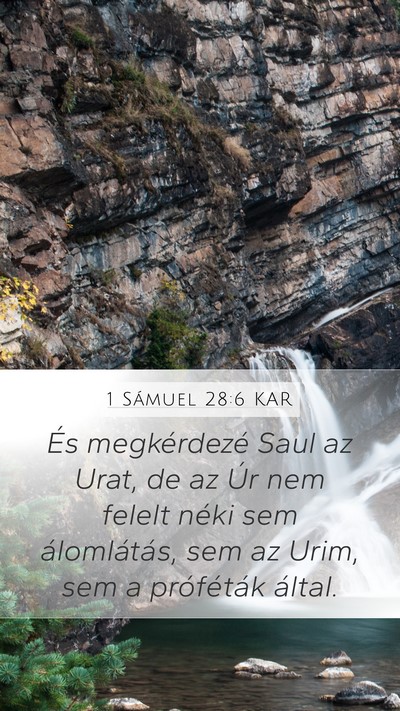 1 Sámuel 28:6 KAR Bible Verse Image