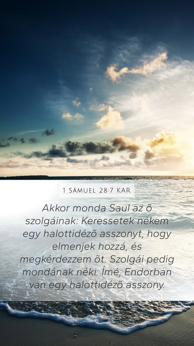 1 Sámuel 28:7 KAR Bible Verse Image