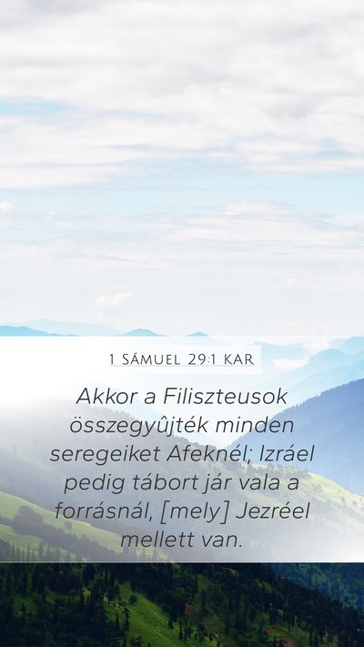 1 Sámuel 29:1 KAR Bible Verse Image