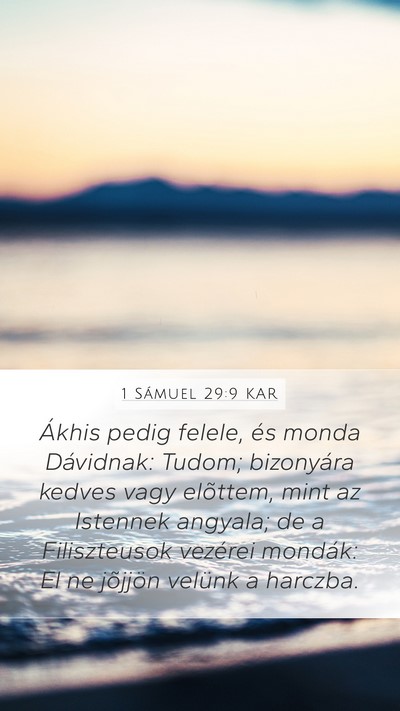1 Sámuel 29:9 KAR Bible Verse Image