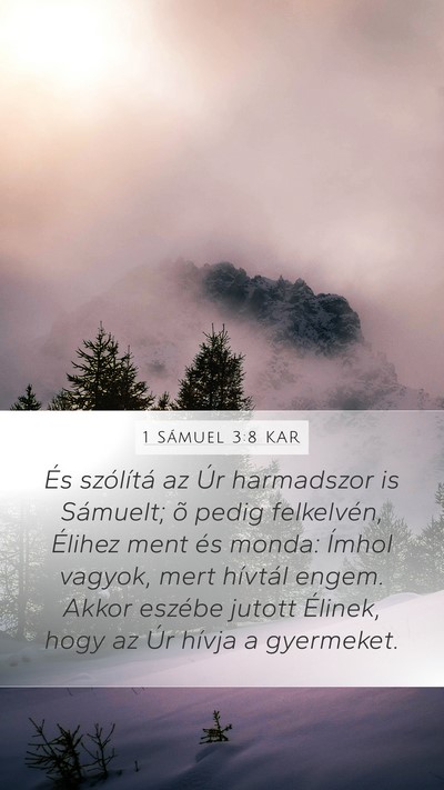 1 Sámuel 3:8 KAR Bible Verse Image