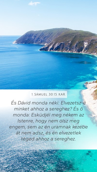 1 Sámuel 30:15 KAR Bible Verse Image