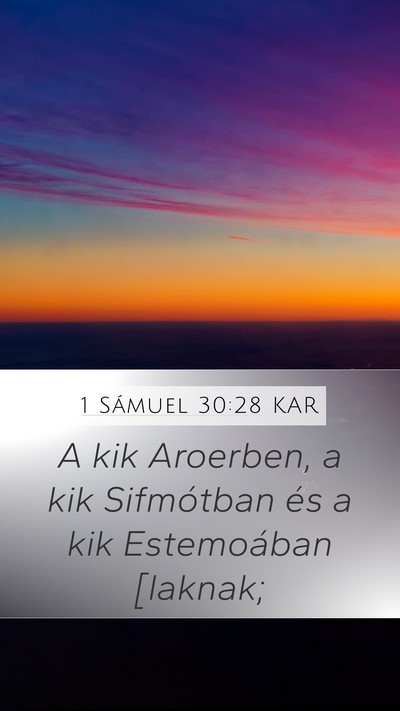 1 Sámuel 30:28 KAR Bible Verse Image