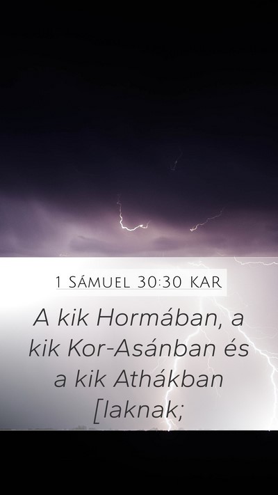 1 Sámuel 30:30 KAR Bible Verse Image