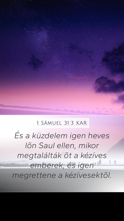 1 Sámuel 31:3 KAR Bible Verse Image