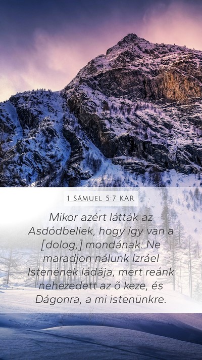 1 Sámuel 5:7 KAR Bible Verse Image