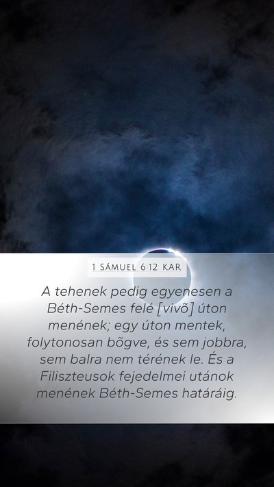 1 Sámuel 6:12 KAR Bible Verse Image