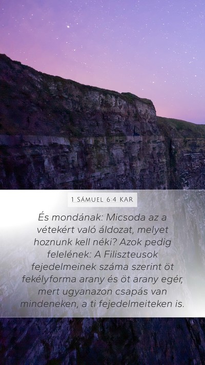1 Sámuel 6:4 KAR Bible Verse Image