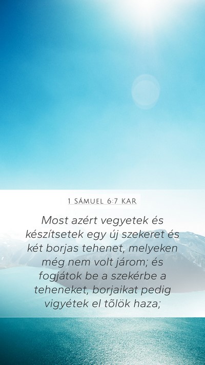 1 Sámuel 6:7 KAR Bible Verse Image