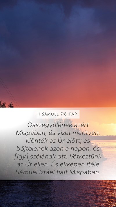 1 Sámuel 7:6 KAR Bible Verse Image