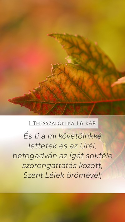 1 Thesszalonika 1:6 KAR Bible Verse Image