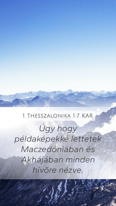 1 Thesszalonika 1:7 KAR Bible Verse Image