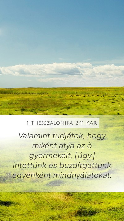 1 Thesszalonika 2:11 KAR Bible Verse Image