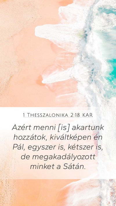 1 Thesszalonika 2:18 KAR Bible Verse Image