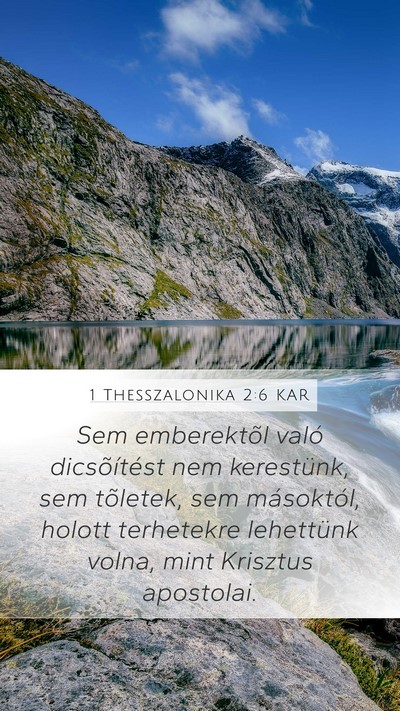 1 Thesszalonika 2:6 KAR Bible Verse Image