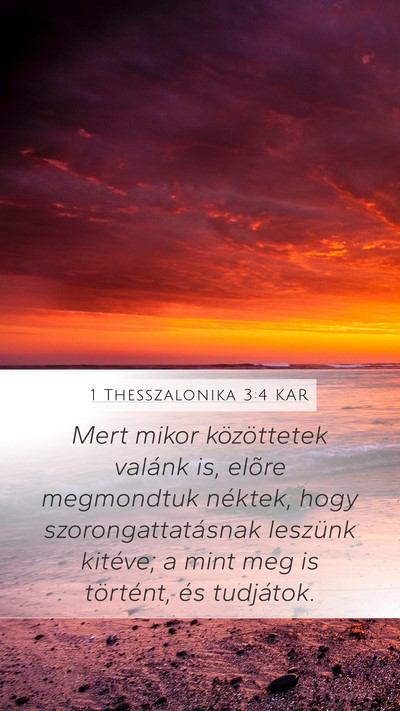 1 Thesszalonika 3:4 KAR Bible Verse Image