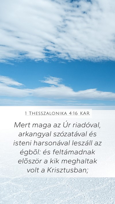 1 Thesszalonika 4:16 KAR Bible Verse Image