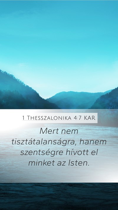 1 Thesszalonika 4:7 KAR Bible Verse Image
