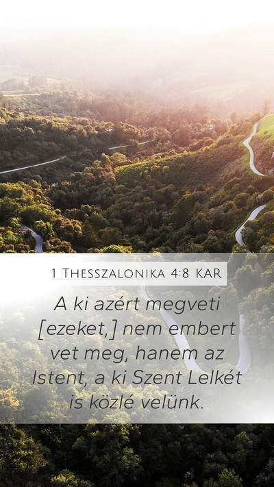 1 Thesszalonika 4:8 KAR Bible Verse Image