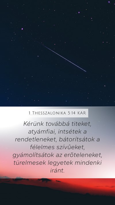 1 Thesszalonika 5:14 KAR Bible Verse Image