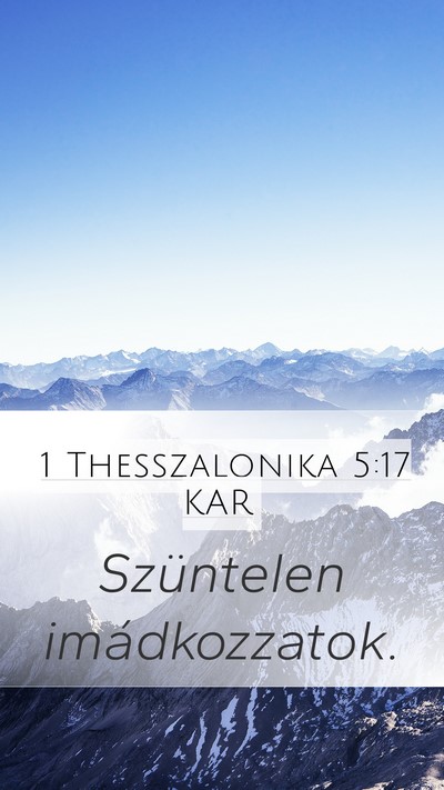 1 Thesszalonika 5:17 KAR Bible Verse Image