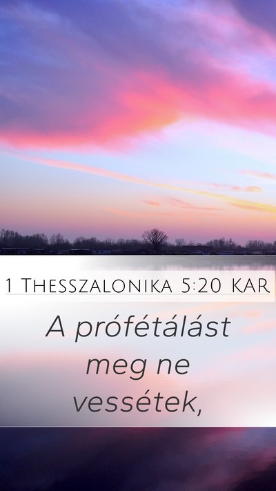 1 Thesszalonika 5:20 KAR Bible Verse Image