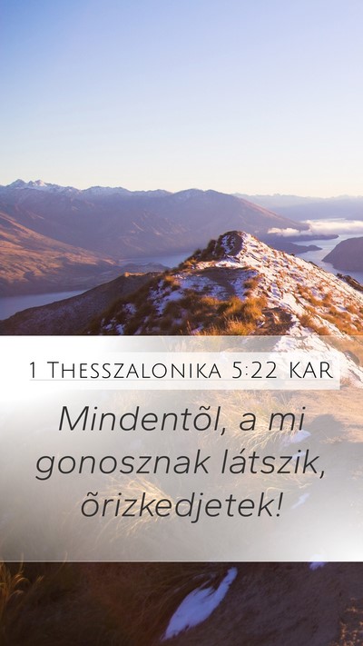 1 Thesszalonika 5:22 KAR Bible Verse Image
