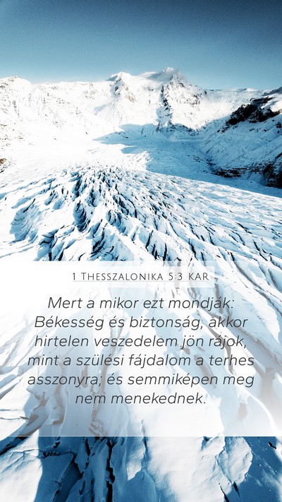 1 Thesszalonika 5:3 KAR Bible Verse Image